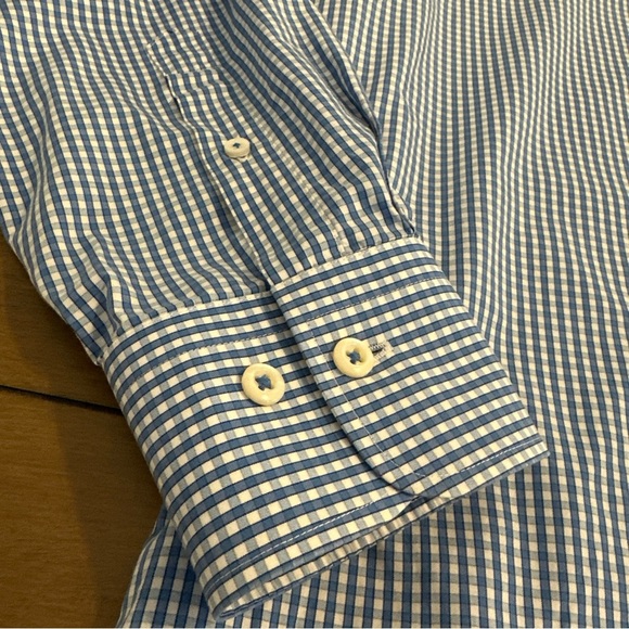 Peter Millar Seaside Finish Men’s Large Button Down Long Sleeve Shirt Blue - Picture 8 of 13